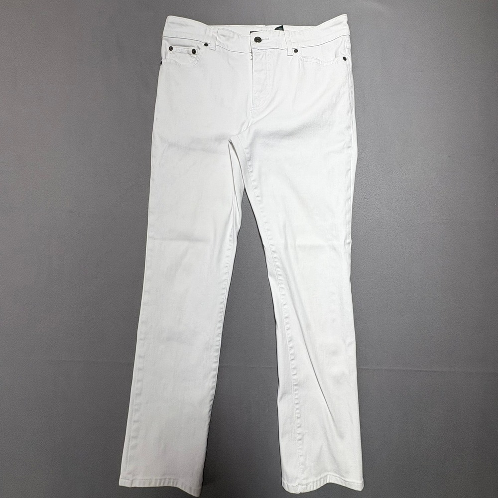 Lauren Ralph Lauren Premier Straight White Denim Jeans Womens 10
